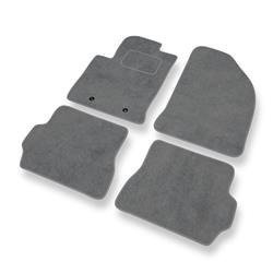 Tapis de sol velours pour Ford Fusion I FL (2006-2013) - Premium tapis de voiture - gris - DGS Autodywan