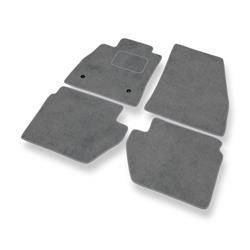 Tapis de sol velours pour Ford KA+ (2016-2021) - Premium tapis de voiture - gris - DGS Autodywan