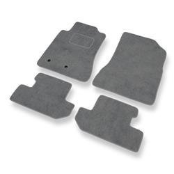 Tapis de sol velours pour Ford Mustang VI (2014-....) - Premium tapis de voiture - gris - DGS Autodywan