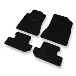 Tapis de sol velours pour Ford Mustang VI (2014-....) - Premium tapis de voiture - noir - DGS Autodywan