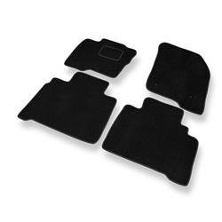 Tapis de sol velours pour Ford S-Max II (2015-....) - Premium tapis de voiture - noir - DGS Autodywan