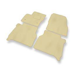 Tapis de sol velours pour Ford Transit Connect (5-places) (2014-....) - Premium tapis de voiture - beige - DGS Autodywan