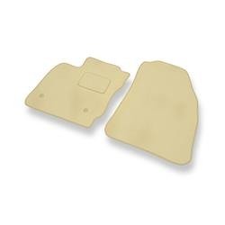 Tapis de sol velours pour Ford Transit Courier (5-places) (2014-....) - Premium tapis de voiture - beige - DGS Autodywan
