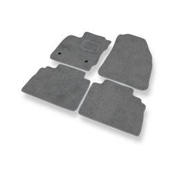 Tapis de sol velours pour Ford Transit Courier (5-places) (2014-....) - Premium tapis de voiture - gris - DGS Autodywan