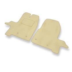 Tapis de sol velours pour Ford Transit Custom (2012-....) - Premium tapis de voiture - beige - DGS Autodywan