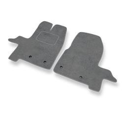 Tapis de sol velours pour Ford Transit Custom (2012-....) - Premium tapis de voiture - gris - DGS Autodywan