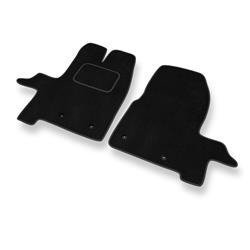 Tapis de sol velours pour Ford Transit Custom (2012-....) - Premium tapis de voiture - noir - DGS Autodywan