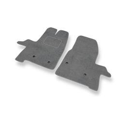 Tapis de sol velours pour Ford Transit VIII (2013-....) - Premium tapis de voiture - gris - DGS Autodywan