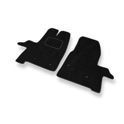 Tapis de sol velours pour Ford Transit VIII (2013-....) - Premium tapis de voiture - noir - DGS Autodywan