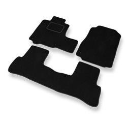 Tapis de sol velours pour Honda CR-V III (2007-2012) - Premium tapis de voiture - noir - DGS Autodywan