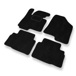 Tapis de sol velours pour Hyundai ix35 (2010-2015) - Premium tapis de voiture - noir - DGS Autodywan