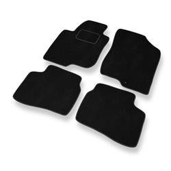 Tapis de sol velours pour Kia Ceed I (2006-2012) - Premium tapis de voiture - noir - DGS Autodywan