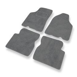 Tapis de sol velours pour Kia Shuma II (2001-2005) - Premium tapis de voiture - gris - DGS Autodywan