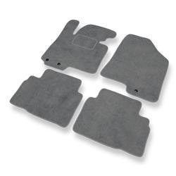 Tapis de sol velours pour Kia Sportage III (2010-2016) - Premium tapis de voiture - gris - DGS Autodywan