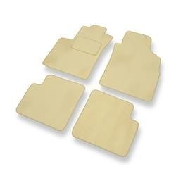 Tapis de sol velours pour Lancia Ypsilon IV (2011-....) - Premium tapis de voiture - beige - DGS Autodywan