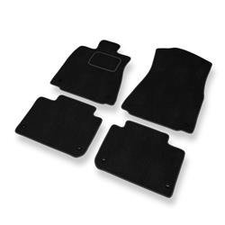 Tapis de sol velours pour Lexus GS IV (2012-2020) - Premium tapis de voiture - noir - DGS Autodywan