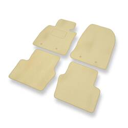 Tapis de sol velours pour Mazda 2 IV (2014-....) - Premium tapis de voiture - beige - DGS Autodywan