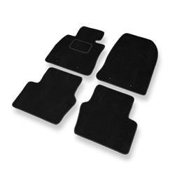 Tapis de sol velours pour Mazda 2 IV (2014-....) - Premium tapis de voiture - noir - DGS Autodywan