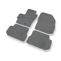 Tapis de sol velours pour Mazda 3 I (2003-2009) - Premium tapis de voiture - gris - DGS Autodywan