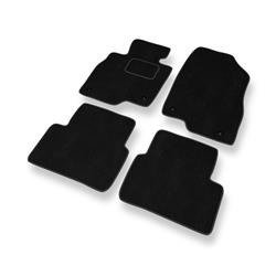 Tapis de sol velours pour Mazda 3 III (2013-2019) - Premium tapis de voiture - noir - DGS Autodywan