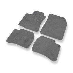 Tapis de sol velours pour Mazda 323 V (1994-1998) - Premium tapis de voiture - gris - DGS Autodywan