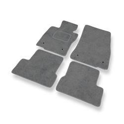 Tapis de sol velours pour Mini Hatch III (2013-....) - Premium tapis de voiture - gris - DGS Autodywan