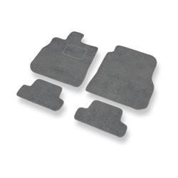 Tapis de sol velours pour Mitsubishi Eclipse IV (2006-2011) - Premium tapis de voiture - gris - DGS Autodywan