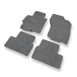 Tapis de sol velours pour Mitsubishi Lancer VIII (2007-2016) - Premium tapis de voiture - gris - DGS Autodywan