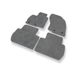 Tapis de sol velours pour Mitsubishi Outlander III (2012-2021) - Premium tapis de voiture - gris - DGS Autodywan