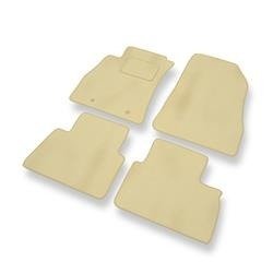 Tapis de sol velours pour Nissan Juke (2010-....) - Premium tapis de voiture - beige - DGS Autodywan