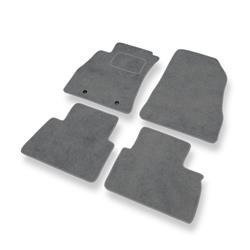 Tapis de sol velours pour Nissan Juke (2010-....) - Premium tapis de voiture - gris - DGS Autodywan