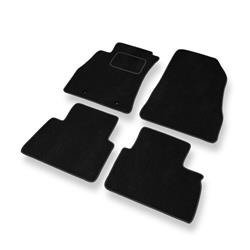 Tapis de sol velours pour Nissan Juke (2010-....) - Premium tapis de voiture - noir - DGS Autodywan