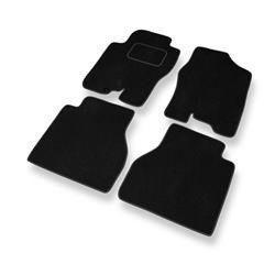Tapis de sol velours pour Nissan Navara D40 (2005-2014) - Premium tapis de voiture - noir - DGS Autodywan