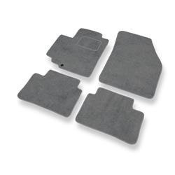 Tapis de sol velours pour Nissan Pixo (2008-2013) - Premium tapis de voiture - gris - DGS Autodywan