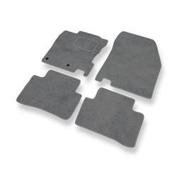 Tapis de sol velours pour Nissan Qashqai II (2013-2021) - Premium tapis de voiture - gris - DGS Autodywan