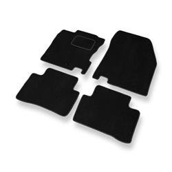 Tapis de sol velours pour Nissan Qashqai II (2013-2021) - Premium tapis de voiture - noir - DGS Autodywan