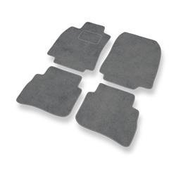 Tapis de sol velours pour Nissan Tiida I C11 (2004-2012) - Premium tapis de voiture - gris - DGS Autodywan
