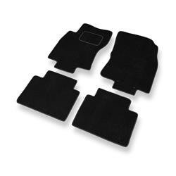 Tapis de sol velours pour Nissan X-trail III (2013-2022) - Premium tapis de voiture - noir - DGS Autodywan