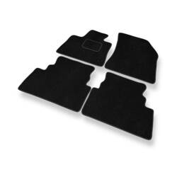 Tapis de sol velours pour Opel Grandland X (2017-....) - Premium tapis de voiture - noir - DGS Autodywan