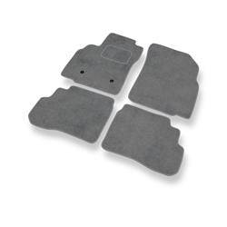 Tapis de sol velours pour Opel Karl (2015-2019) - Premium tapis de voiture - gris - DGS Autodywan
