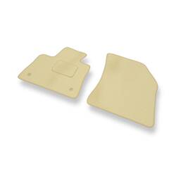 Tapis de sol velours pour Peugeot 3008 II (2016-....) - Premium tapis de voiture - beige - DGS Autodywan