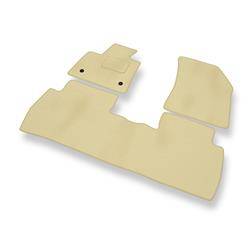 Tapis de sol velours pour Peugeot 5008 (5-places) (2017-....) - Premium tapis de voiture - beige - DGS Autodywan