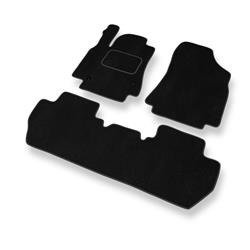 Tapis de sol velours pour Peugeot Partner II (2008-2018) - Premium tapis de voiture - noir - DGS Autodywan