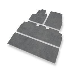 Tapis de sol velours pour Renault Grand Espace IV (2003-2014) - Premium tapis de voiture - gris - DGS Autodywan