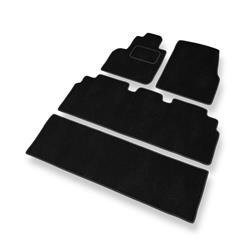 Tapis de sol velours pour Renault Grand Espace IV (2003-2014) - Premium tapis de voiture - noir - DGS Autodywan
