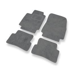 Tapis de sol velours pour Renault Modus I (2004-2012) - Premium tapis de voiture - gris - DGS Autodywan