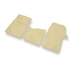 Tapis de sol velours pour Renault Trafic III (2014-....) - Premium tapis de voiture - beige - DGS Autodywan