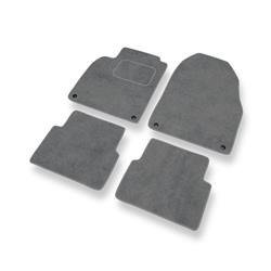 Tapis de sol velours pour Saab 9-3 II (2002-2012) - Premium tapis de voiture - gris - DGS Autodywan