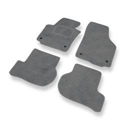 Tapis de sol velours pour Seat Altea I (2004-2015) - Premium tapis de voiture - gris - DGS Autodywan