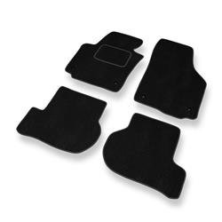 Tapis de sol velours pour Seat Altea I (2004-2015) - Premium tapis de voiture - noir - DGS Autodywan